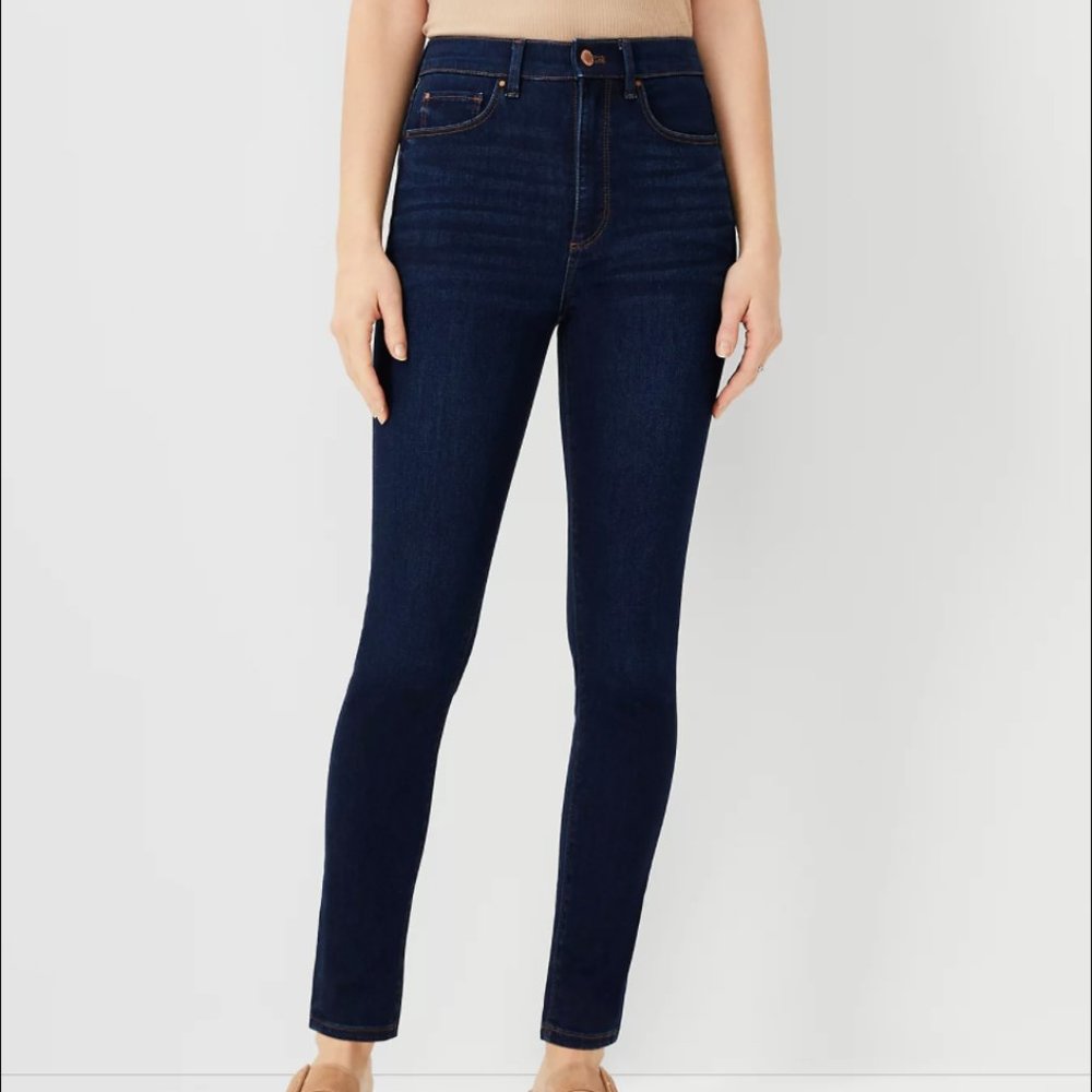 NWT Ann Taylor Highest Rise Skinny Jean Indigo Size 4